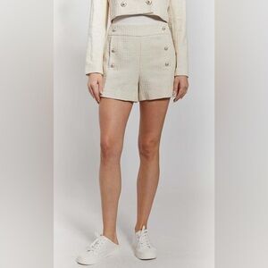 NWT Oat NEW YORK Women's High Rise Bouclé Sailor Short Size 27